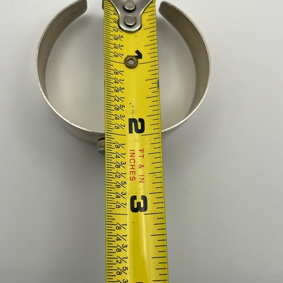 Danecraft sterling silver wide cuff bracelet blue cabochon stone vintage - Picture 12 of 16